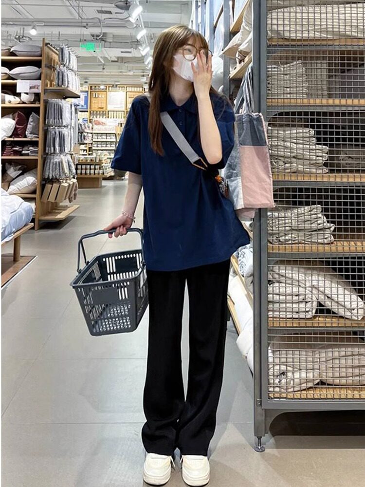学院风运动服套装女夏季学生韩版休闲运动套装