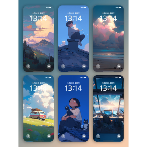 治愈系护眼风格手机壁纸iphone苹果安卓华为壁纸IOS26苹果18壁纸