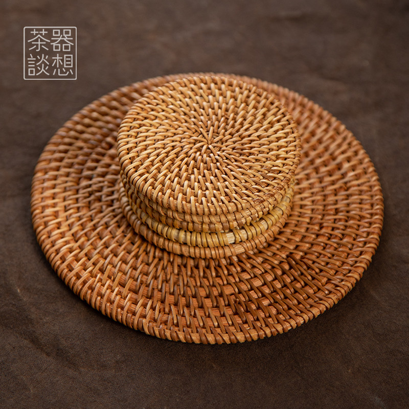 器想藤编杯垫养壶垫杯托壶承紫砂壶隔热干泡家用禅意功夫茶具配件,餐饮具,茶道/零配,淘宝优惠券,粉丝福利购,淘宝优惠卷