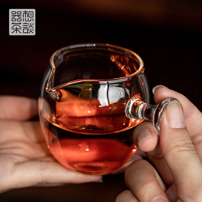 器想茶谈玻璃公道杯高档带侧把分茶器新款大号泡茶海专用功夫茶具,餐饮具,公道杯,淘宝优惠券,粉丝福利购,淘宝优惠卷