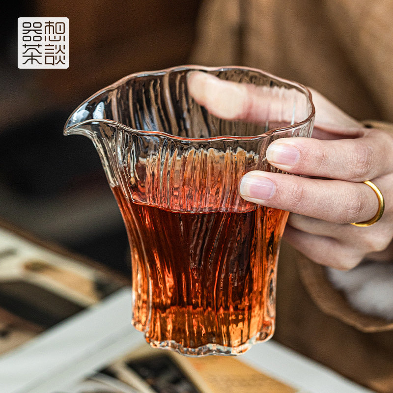 器想茶谈高硼硅玻璃公道杯大容量图片