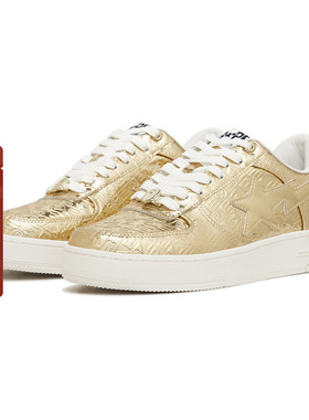 BAPE STA男女鞋秋冬字母立体压纹休闲鞋191305N