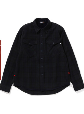 MR.BATHING APE男装25年秋冬猿人胡子格纹图案长袖衬衫308311P