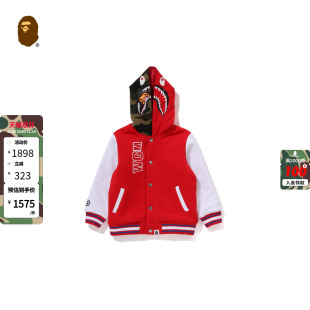 BAPE童装 MILO鲨鱼连帽外套341002N 2024年秋冬卡通小猴BABY