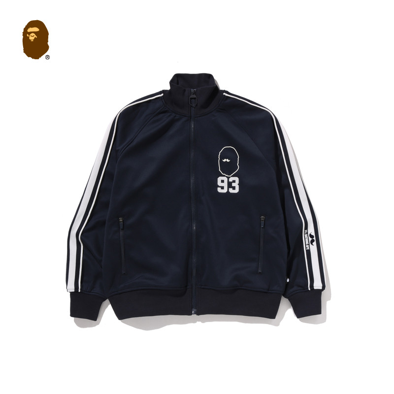 MR.BATHING APE男装秋冬猿人胡子数字刺绣拉链夹克外套307401P