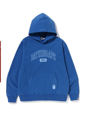 BAPE男装春夏猿人字母爆裂纹印花图案连帽卫衣114010K