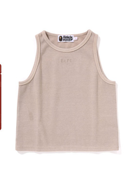 BAPE女装25年春夏同色系字母刺绣打底坦克背心002082O
