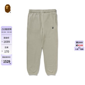 BAPE男装 319521P 25年秋冬猿人金属标纯色束脚运动卫裤