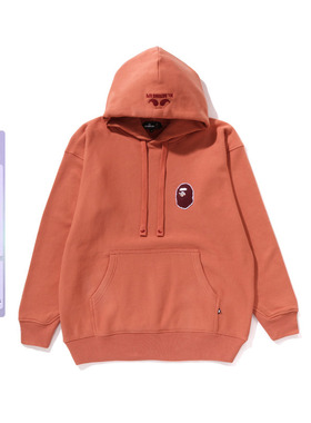 MR.BATHING APE男装25年春夏猿人布章纯色连帽卫衣302141O