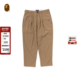 152308N 24年秋冬绅士猿人刺绣标纯色休闲裤 MR.BATHING APE男装