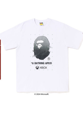 BAPE X XBOX联名男装24年秋冬猿人印花图案短袖T恤110904N