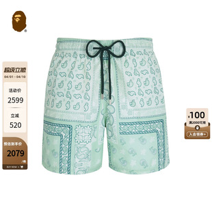 25年春夏佩斯利腰果花图腾泳裤 2B84MI BLACK联名男装 BAPE