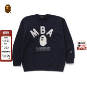 MR.BATHING APE男装 24年秋冬猿人胡子刺绣标圆领卫衣113301N