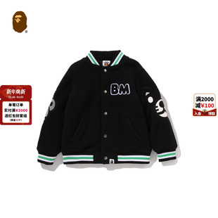 BAPE童装 MILO图案摇粒绒夹克外套001413P 25年秋冬卡通小猴BABY