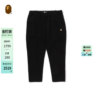 311521P 25年秋冬猿人胡子金属标纯色休闲裤 MR.BATHING APE男装