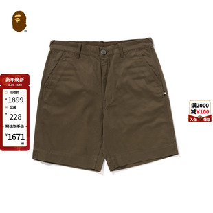 309531O 25年春夏猿人胡子金属标纯色休闲短裤 MR.BATHING APE男装