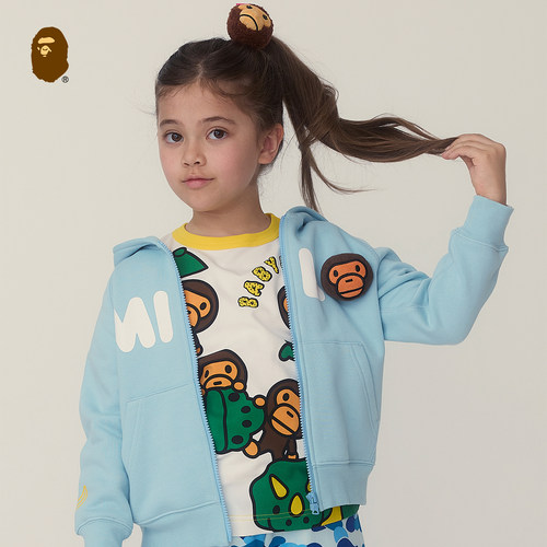 BAPEBABYMILO卡通小猴开衫外套