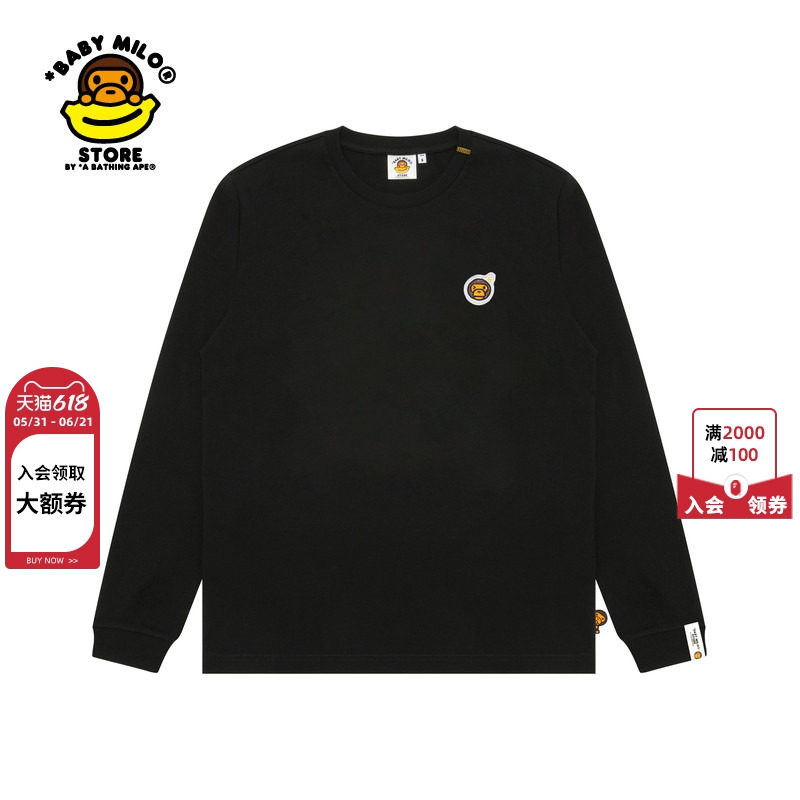 BABY MILO STORE女装25年秋冬卡通涂鸦小猴休闲长袖T恤0464XXP