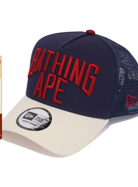 BAPE X NEW ERA联名配饰25年春夏字母刺绣可调节棒球帽901801O