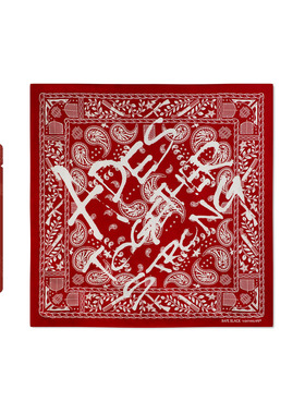 BAPE BLACK配饰佩斯利腰果花图腾涂鸦字母真丝围巾方巾F3000MG