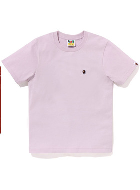 BAPE女装秋冬猿人刺绣小标字母印花图案短袖T恤210073L