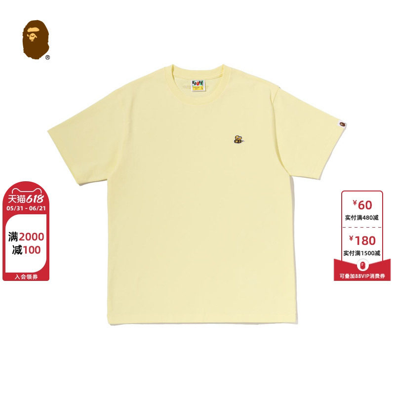 BAPE男装26年春夏蜜蜂刺绣标简约短袖T恤302101Q