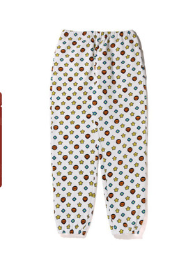 BAPE女装秋冬满印卡通BABY MILO星星图案卫裤运动长裤252001H