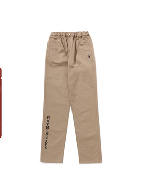 BAPE童装秋冬猿人刺绣标字母印花图案休闲长裤652002L