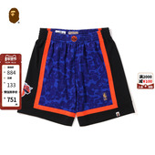 BAPE 153905I NBA纽约尼克斯队迷彩篮球短裤 M&N联名男女装