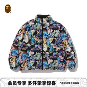 BAPE男装 25年秋冬Art Camo艺术迷彩两面穿羽绒服007441P
