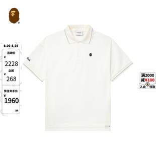112001M BAPE BLACK男装 春夏猿人刺绣标纯色短袖 POLO衫