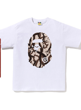 BAPE男装25年春夏荆棘迷彩猿人印花短袖T恤034101O