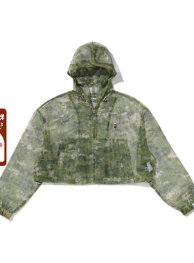 BAPE女装26年春夏像素迷彩短款连帽外套308402Q