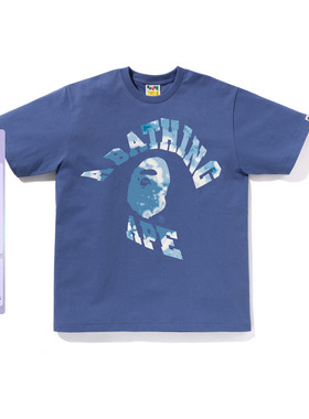 BAPE男装春夏异形猿人字母扎染图案印花短袖T恤042101O