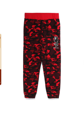 BAPE X FAZE CLAN联名男装满印迷彩猿人卫裤运动长裤152903J