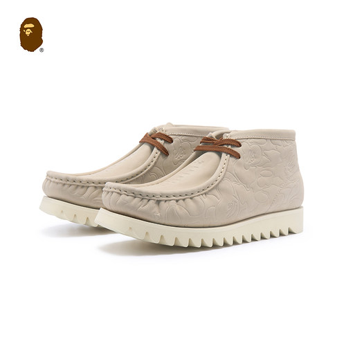 压纹迷彩印系带袋鼠靴休闲鞋