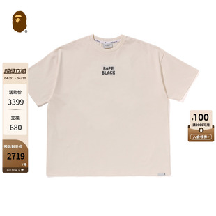 25年春夏猿人花卉字母十字绣图案短袖 T恤109327O BLACK男装 BAPE