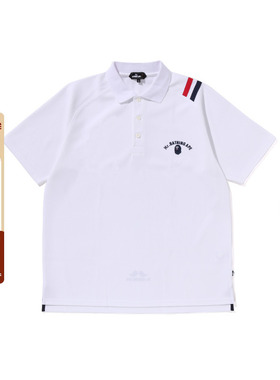 MR.BATHING APE男装25年春夏字母刺绣运动风短袖POLO衫303121O