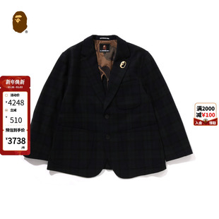 外套142301N 24年秋冬猿人胡子粗花呢西装 MR.BATHING APE男装