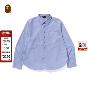 衬衫 25年春夏猿人胡子刺绣条纹长袖 304311O APE男装 MR.BATHING