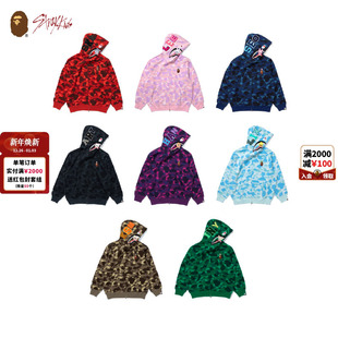 25年秋冬鲨鱼连帽卫衣开衫 BAPE KIDS联名男装 STRAY 外套