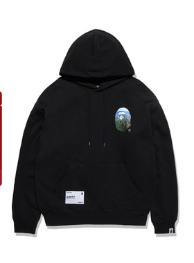 BAPE男装秋冬猿游天下张家界景色文创猿人圆领卫衣14010XL