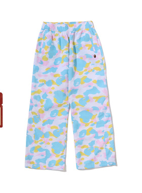 BAPE女装26年春夏猿人刺绣标糖果迷彩图案运动休闲裤305522Q