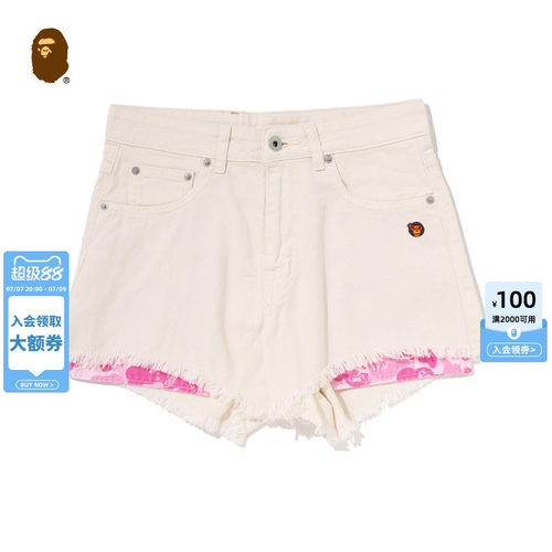 BAPEBABYLISA刺绣标休闲短裤