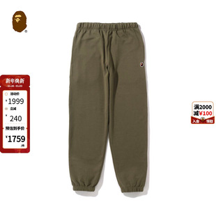 252502H 运动长裤 BAPE女装 秋冬猿人刺绣徽章束脚卫裤