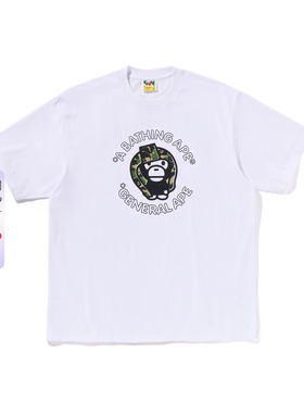 BAPE男装26年春夏BABY MILO卡通小猴迷彩印花短袖T恤X02101Q