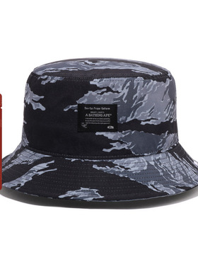 BAPE配饰字母标签虎纹迷彩图案渔夫帽X81005J