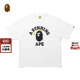 CEE猿人字母短袖 BAPE三方联名男装 25年秋冬CENTRAL T恤933101P
