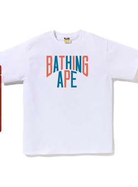 BAPE男装春夏撞色字母印花纯色多色短袖T恤110020K