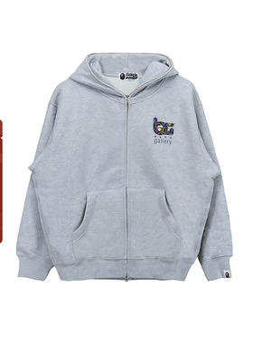 BAPE GALLERY男装25年秋冬迷彩限定款连帽卫衣外套开衫15307XN